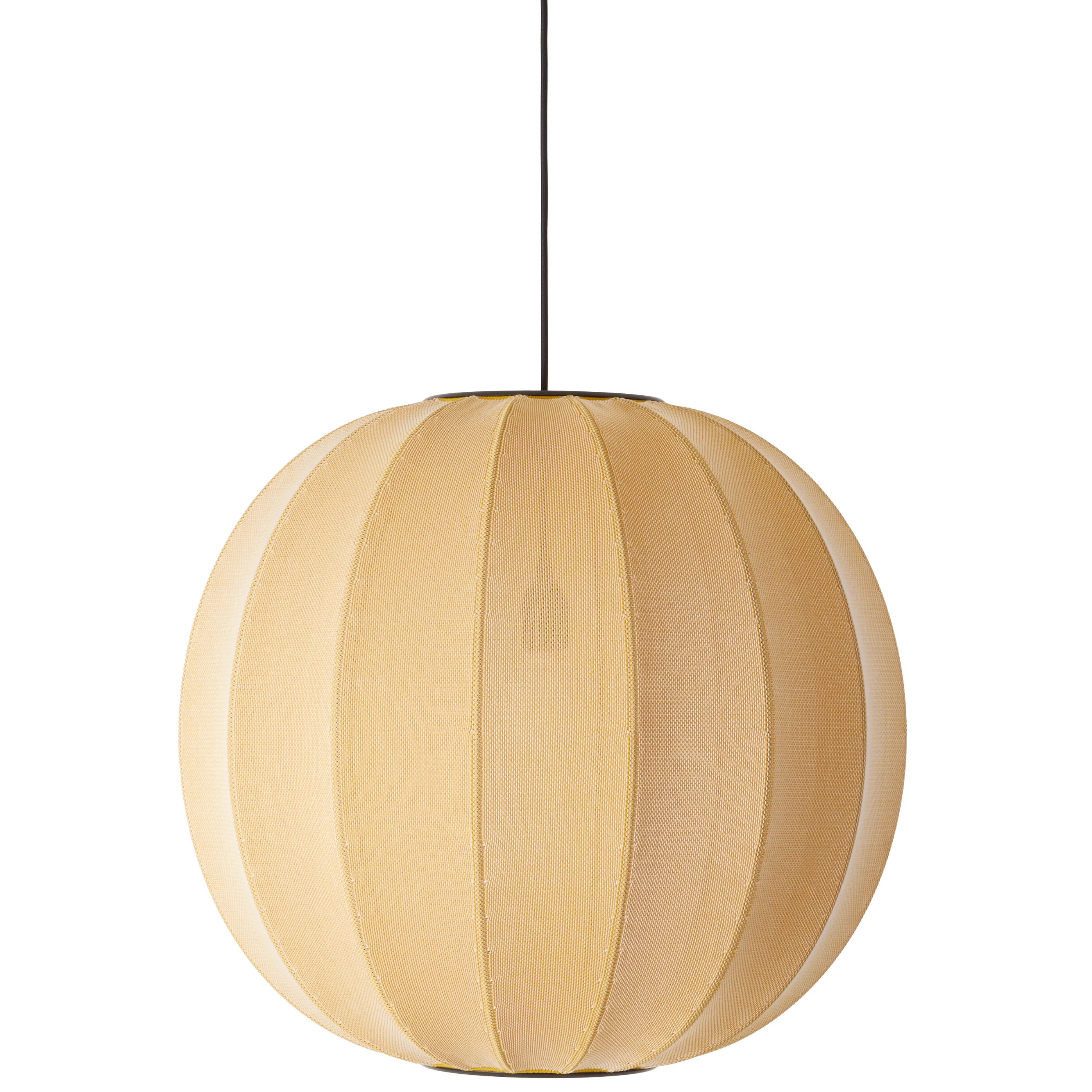 Made By Hand Knit-wit Led Pendel Rund Ø60 Cm - Pendellampor Polyester Sunrise