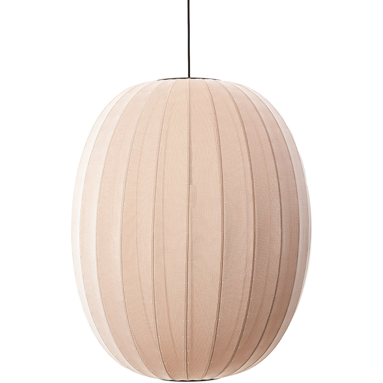 Made By Hand Knit-wit Pendel Hög Oval 65 Cm - Pendellampor Polyester Sand Stone