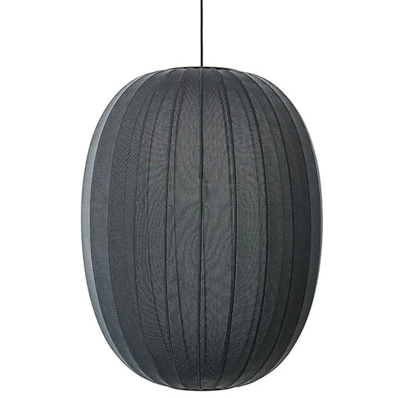 Made By Hand Knit-wit Pendel Hög Oval 65 Cm - Pendellampor Polyester Svart