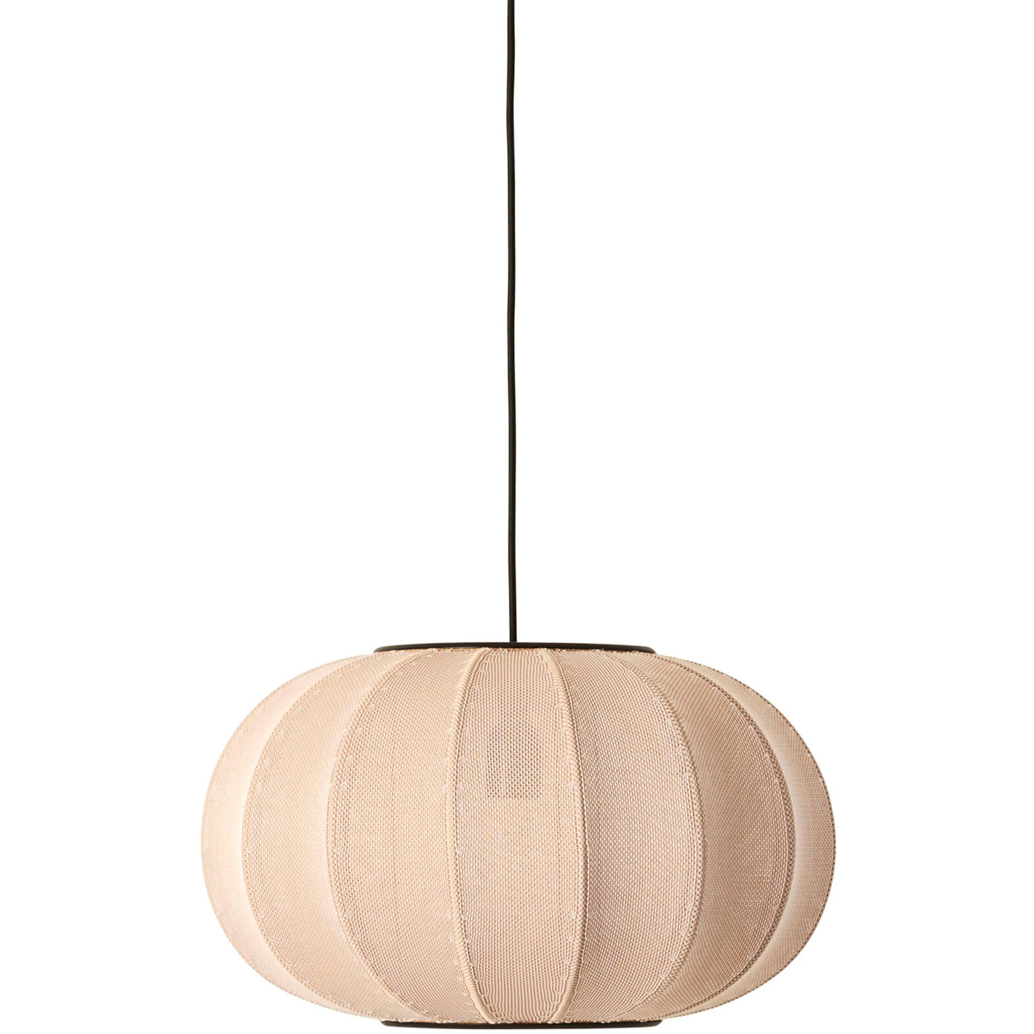 Made By Hand Knit-wit Pendel Oval 45 Cm - Pendellampor Polyester Sand Stone