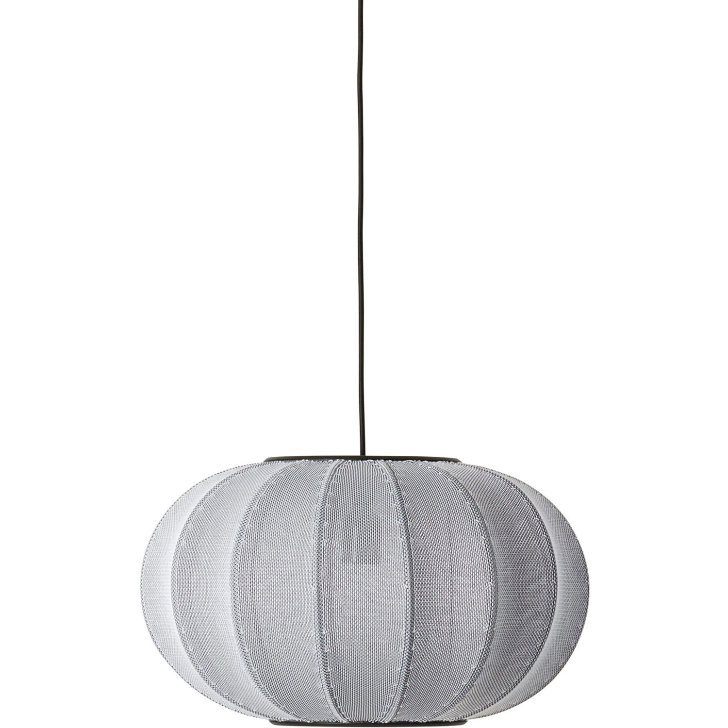 Made By Hand Knit-wit Pendel Oval 45 Cm - Pendellampor Polyester Silver