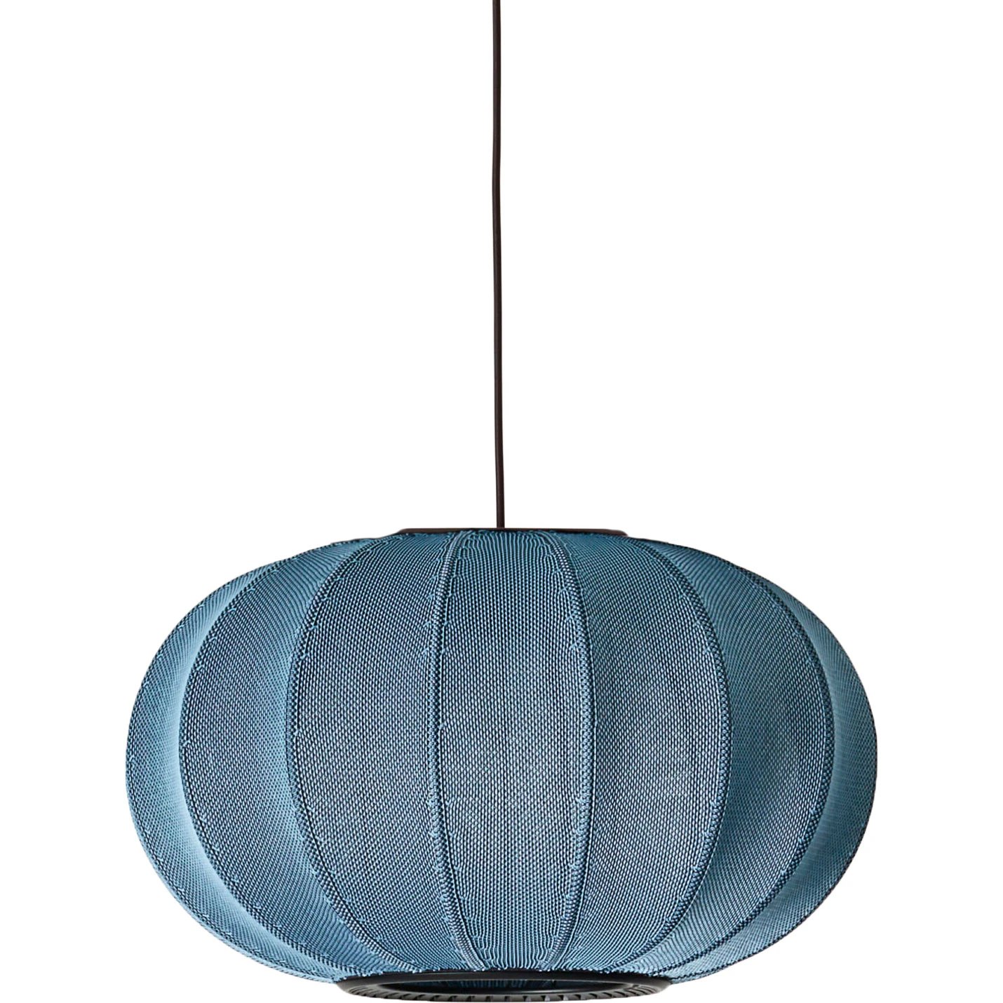 Made By Hand Knit-wit Pendel Oval 57 Cm - Pendellampor Polyester Blue Stone