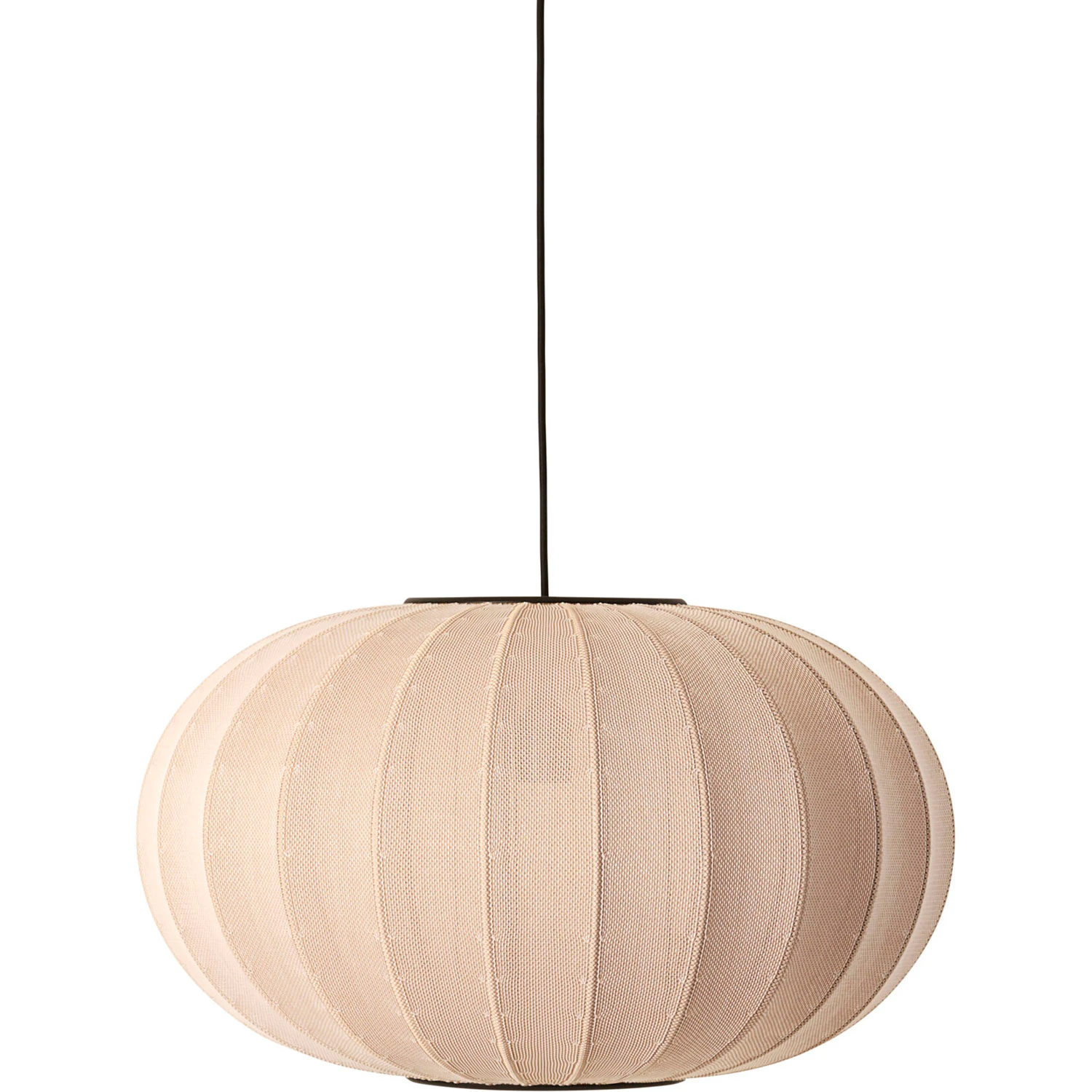 Made By Hand Knit-wit Pendel Oval 57 Cm - Pendellampor Polyester Sand Stone