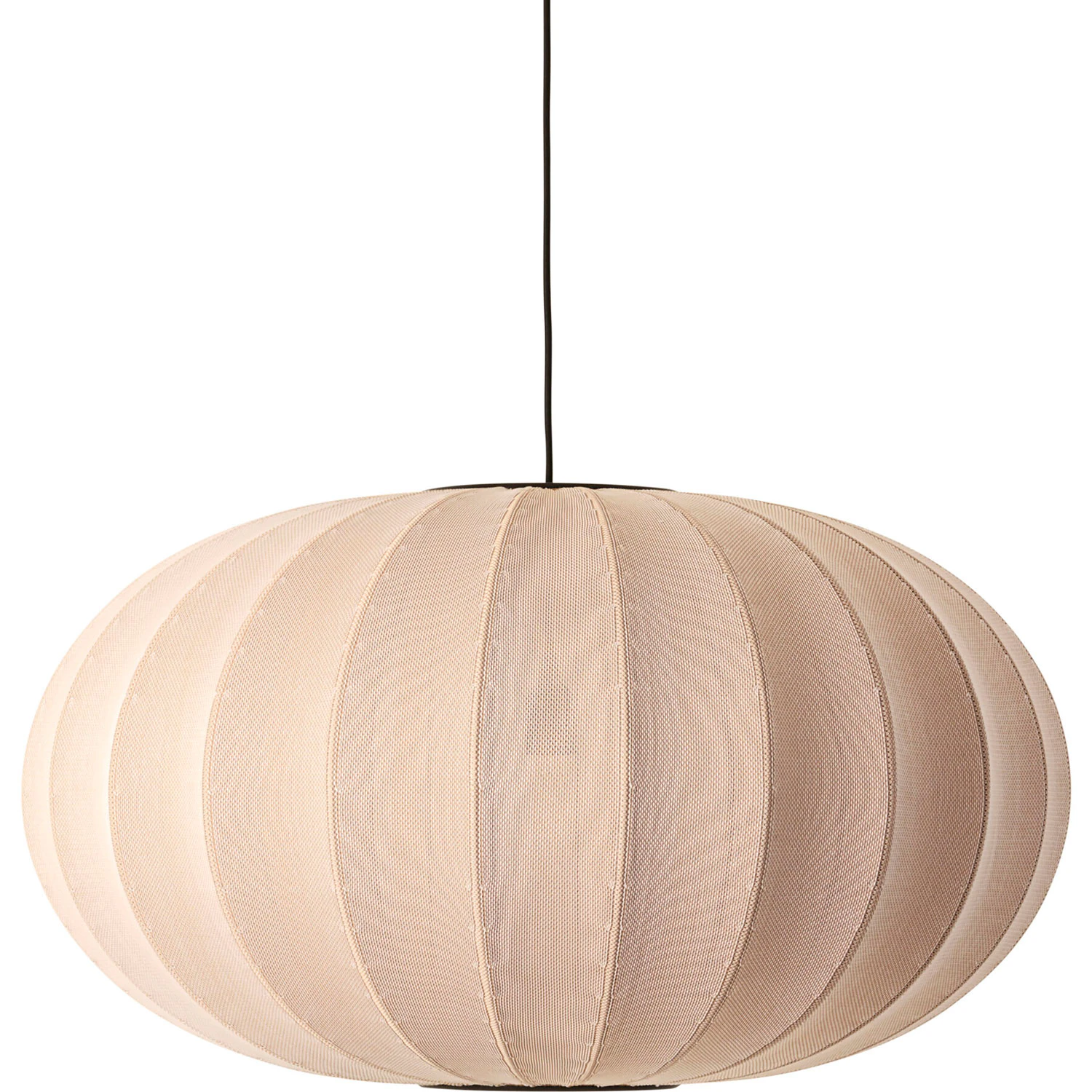 Made By Hand Knit-wit Pendel Oval 76 Cm - Pendellampor Polyester Sand Stone