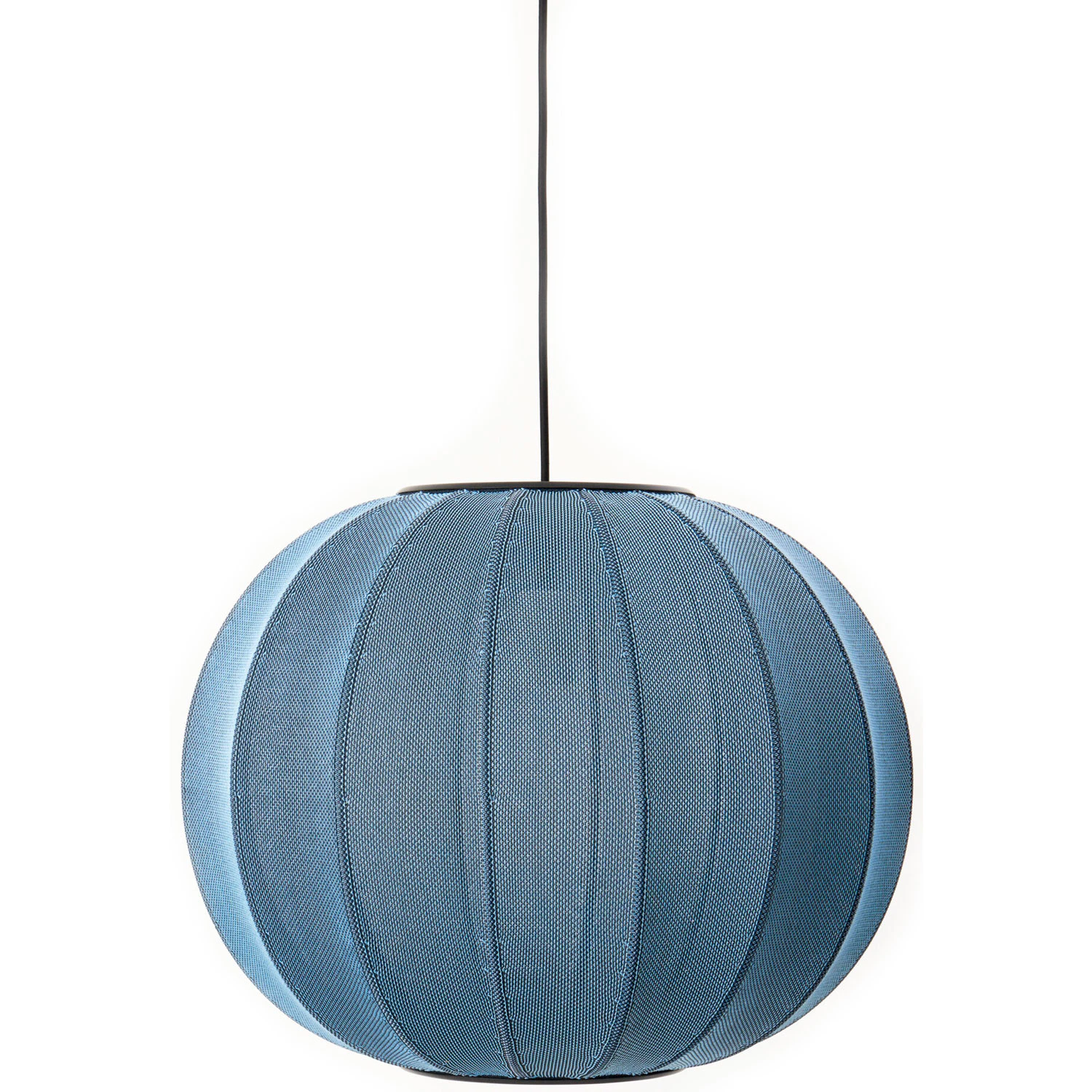 Made By Hand Knit-wit Pendel Rund 45 Cm - Pendellampor Polyester Blue Stone
