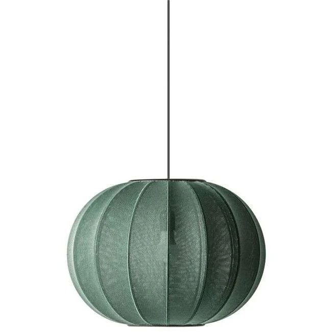 Made By Hand Knit-wit Pendel Rund 45 Cm - Pendellampor Polyester Tweed Green