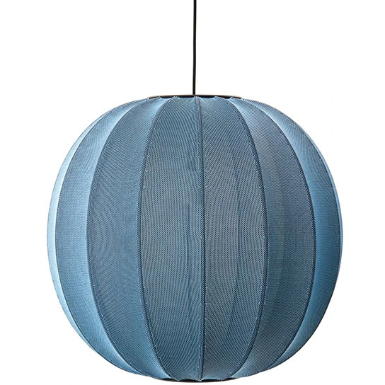 Made By Hand Knit-wit Pendel Rund 60 Cm - Pendellampor Polyester Blue Stone