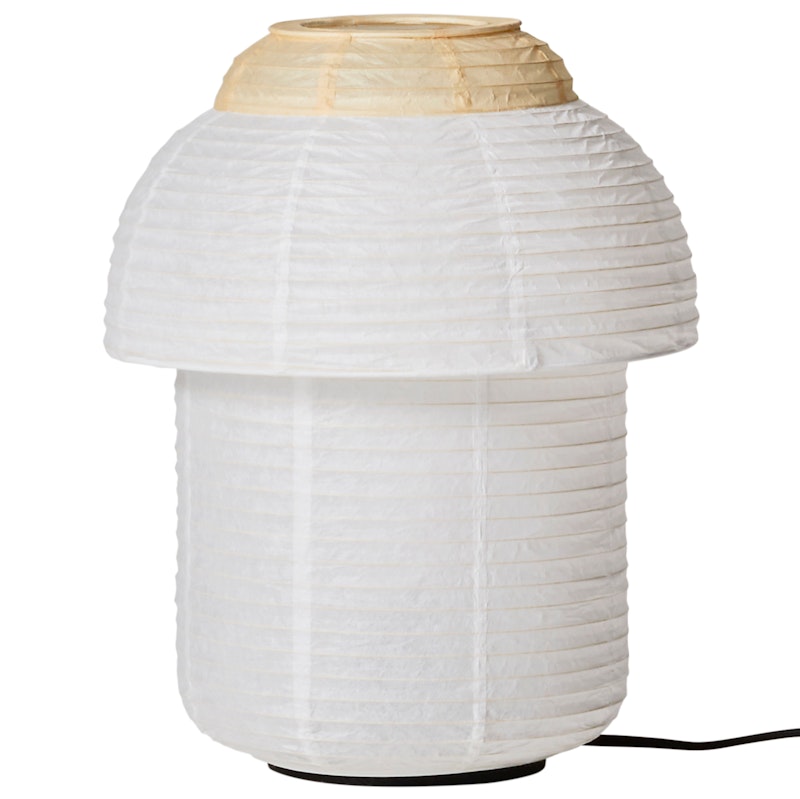 Papier Double Bordslampa Ø30 cm, Soft Yellow