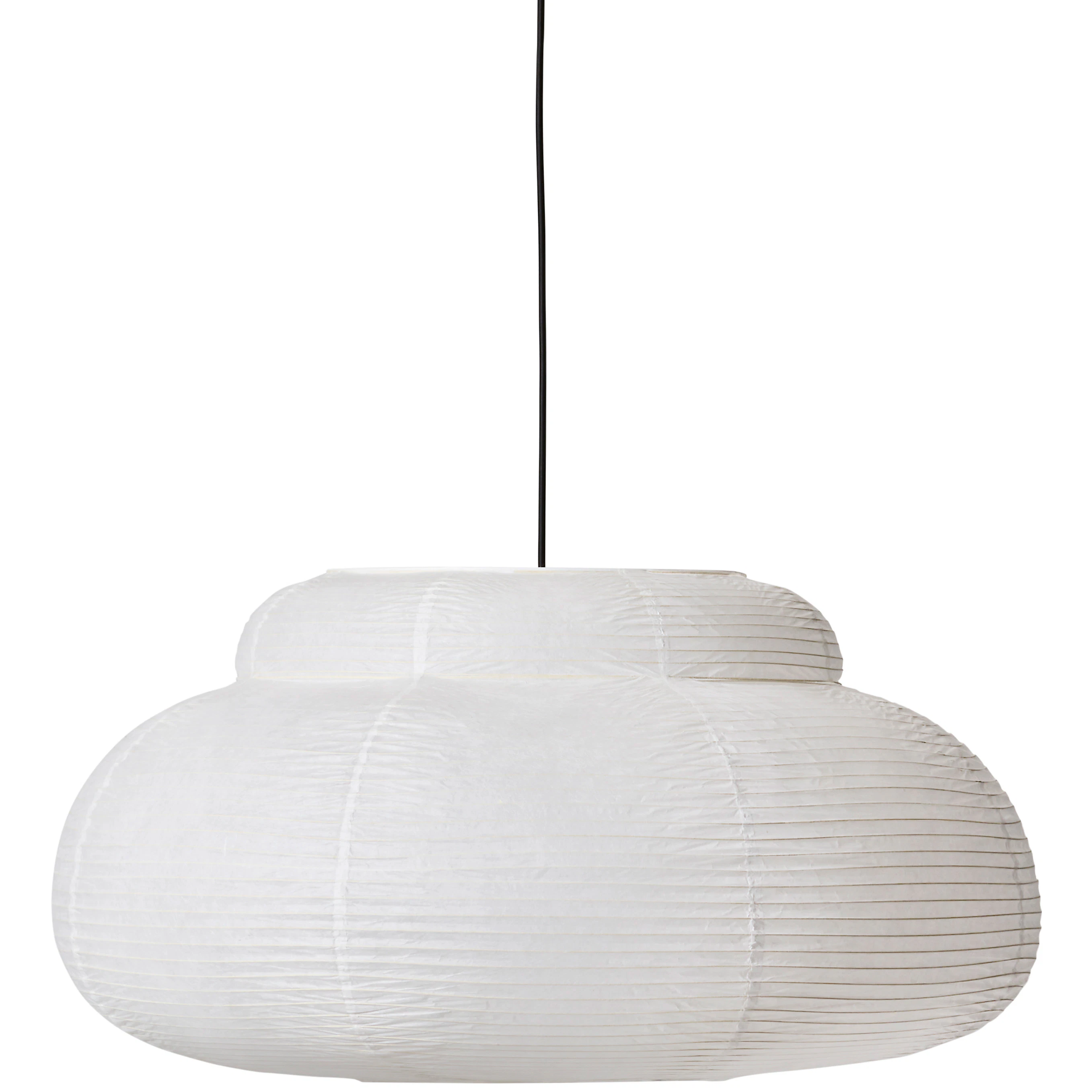 Made By Hand Papier Single Pendel Ø80 Cm - Pendellampor Rispapper Vit
