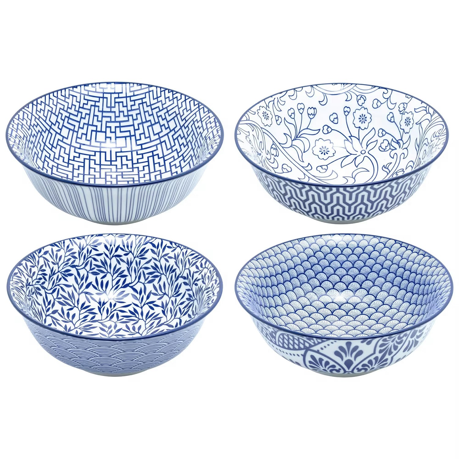 Mareld Akio Sk&aring;lset &Oslash;21 Cm 4-pack - Serveringssk&aring;lar Porslin Vit