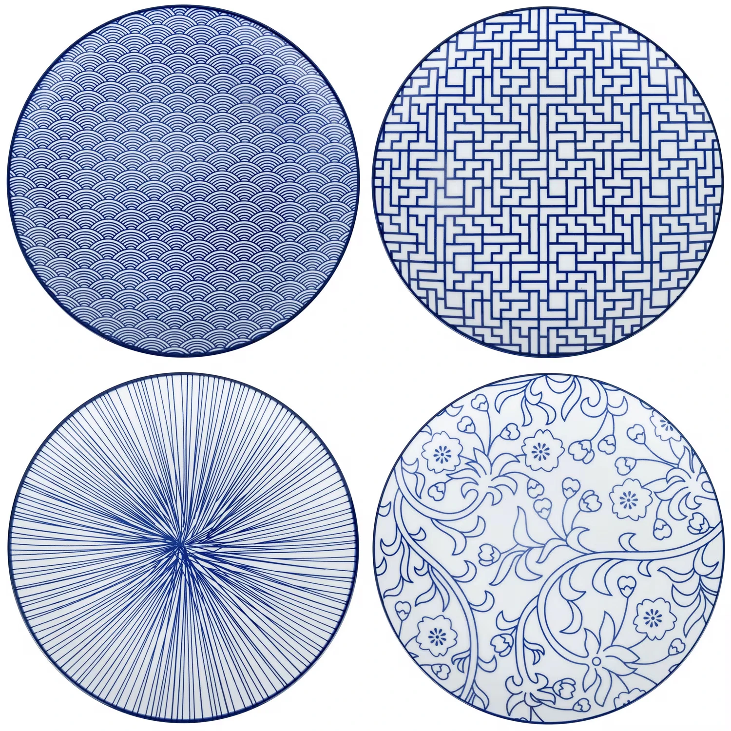 mareld akio tallrik ø20,5 cm 4-pack - porslin vit