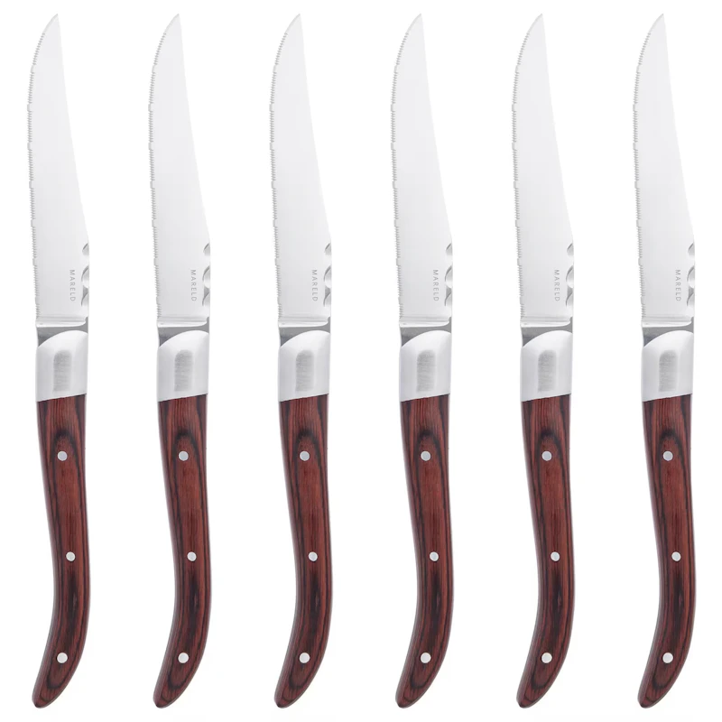Grillkniv 6-pack, Red Wood