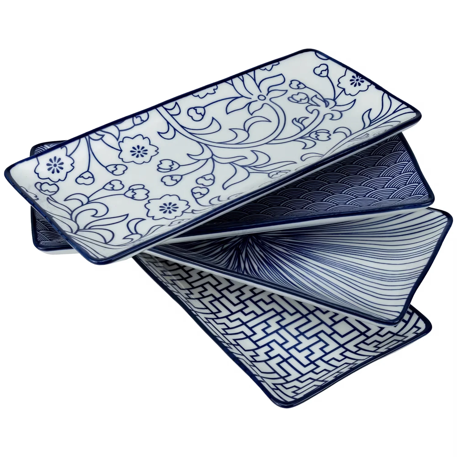 Mareld Akio Rektangul&auml;r Tallrik 12x25 Cm 4-pack - Mattallrikar Porslin Vit