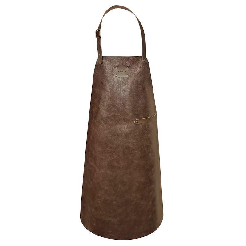 Leather Förkläde, Brun