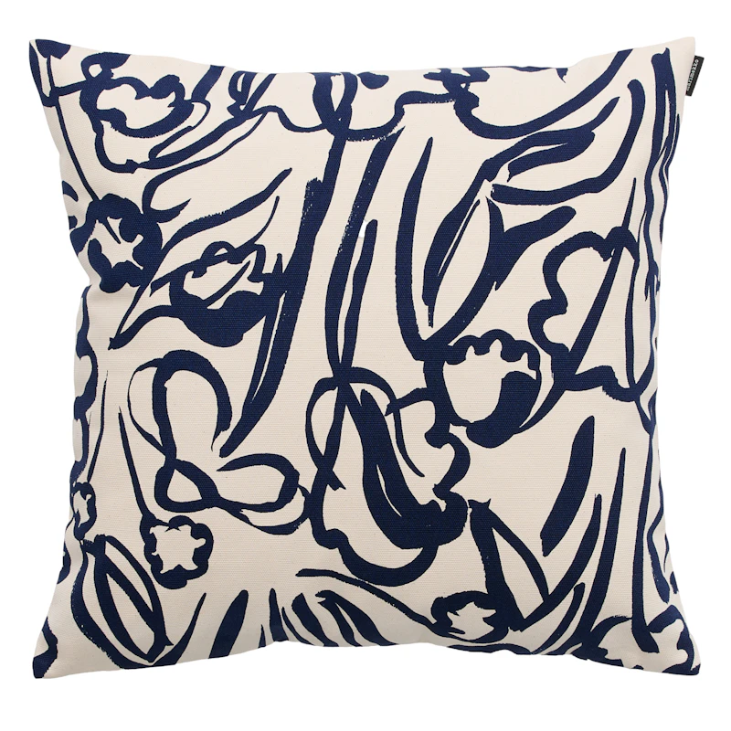 Ensikukat Kuddfodral 50x50 cm, Off-white / Mörkblå