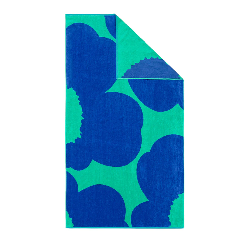 Unikko Handduk 100x180 cm, Teal Blue