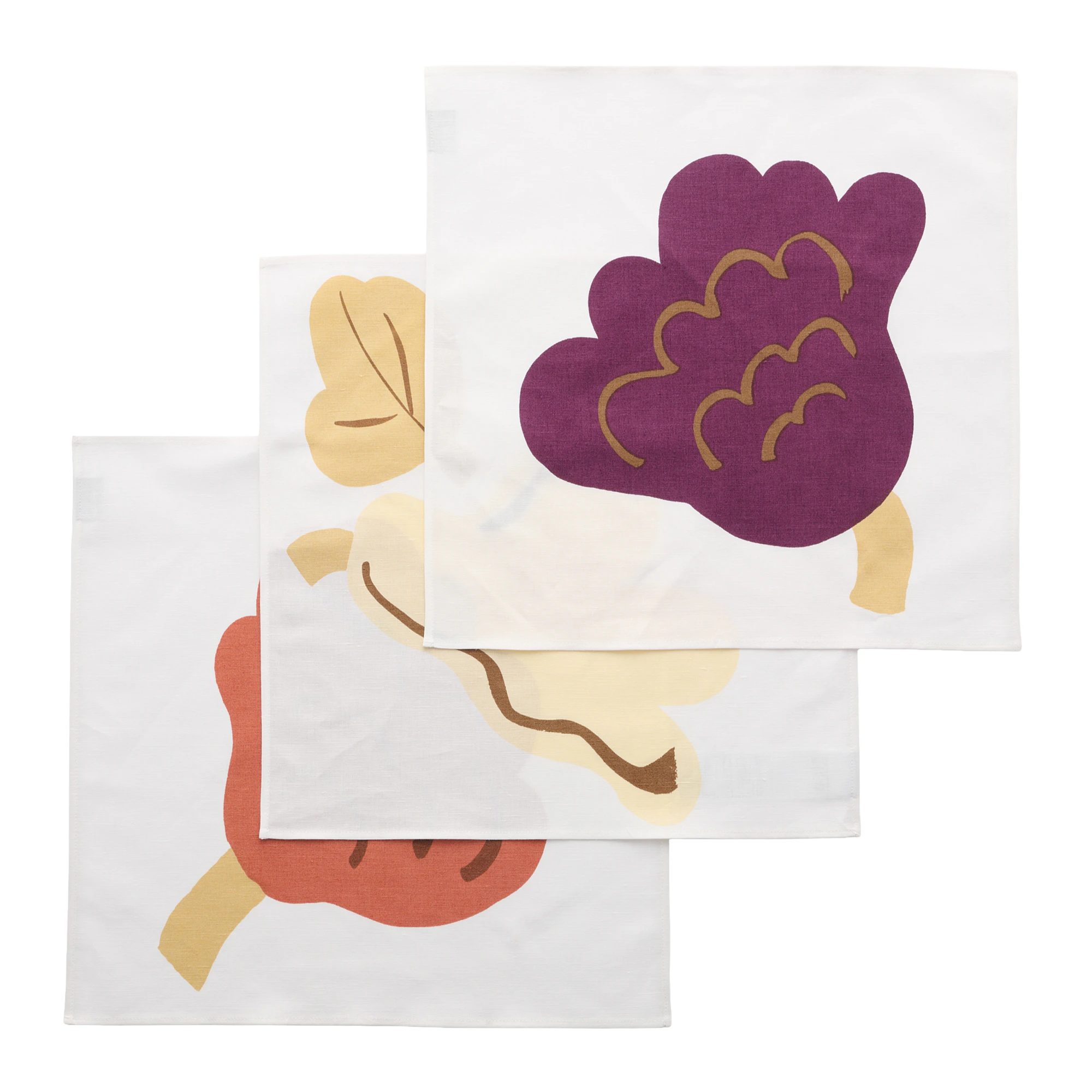 Marimekko Kukasta Kukkaan Servett 3-pack - Servetter & Tillbehör Bomull Terrakotta