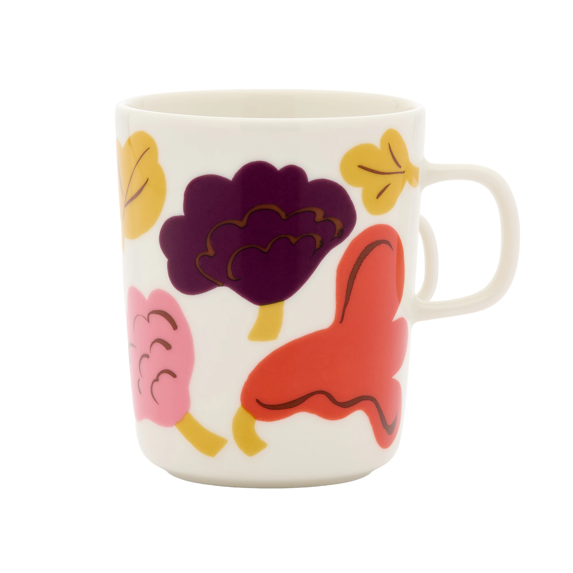 Marimekko Oiva/kukasta Kukkaan Kaffekopp 25 Cl - Kaffekoppar Stengods Vit