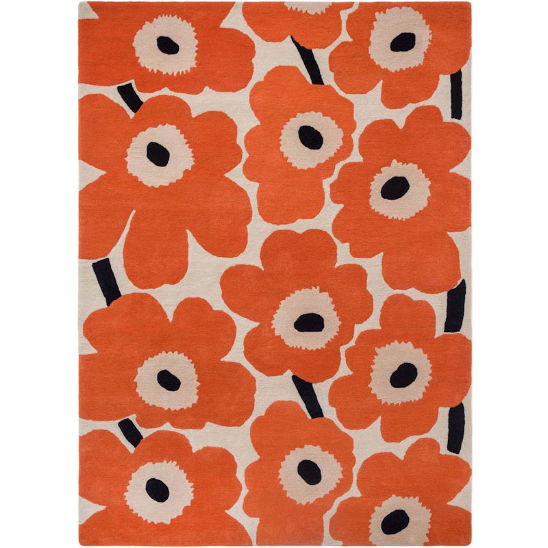 Marimekko Unikko Matta 170x240 cm, Orange Röd