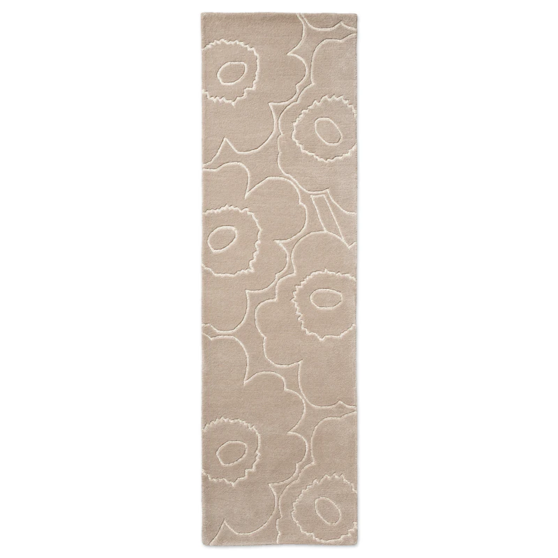 Piirto Unikko Ullmatta 70x245 cm, Greige