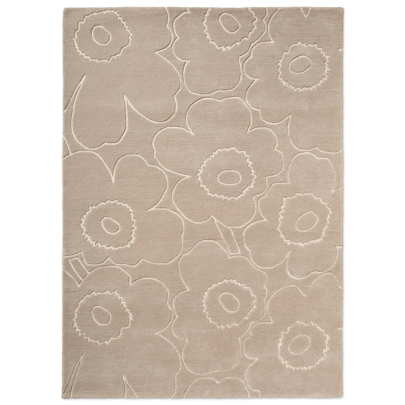 Piirto Unikko Ullmatta 140x200 cm, Greige