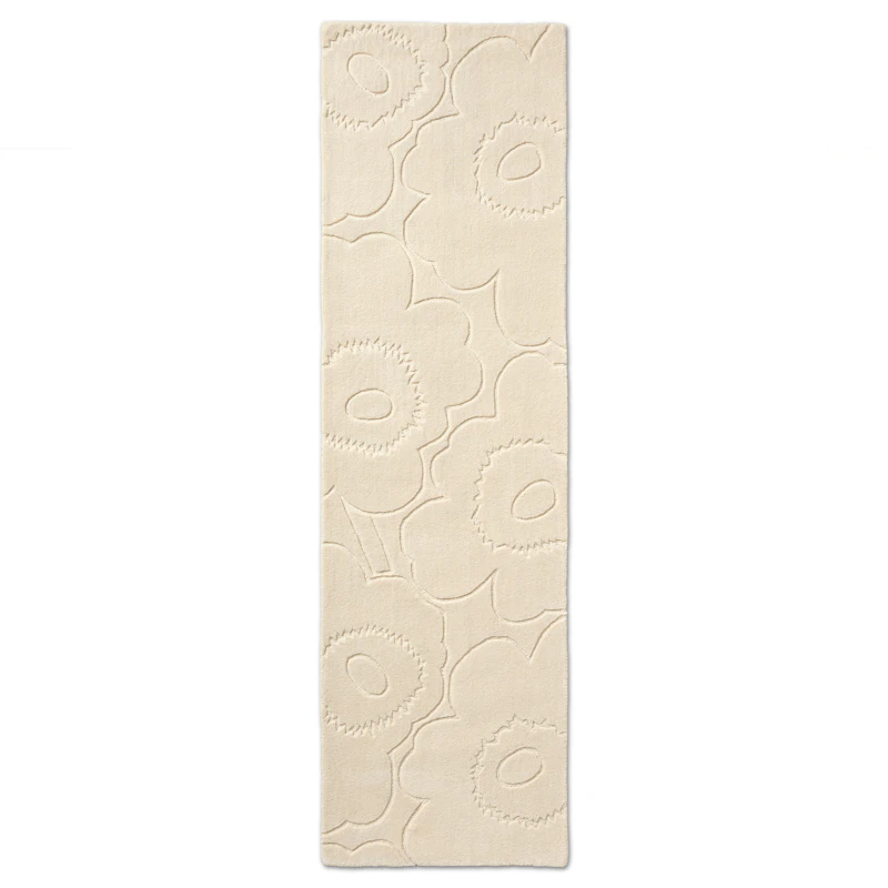 Piirto Unikko Ullmatta 80x300 cm, Naturvit