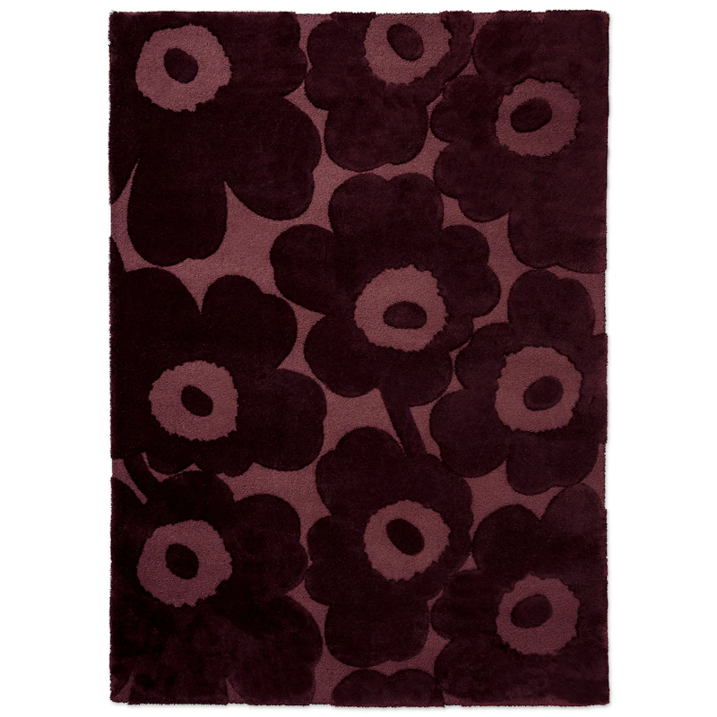 Unikko Ullmatta 140x200 cm, Burgundy