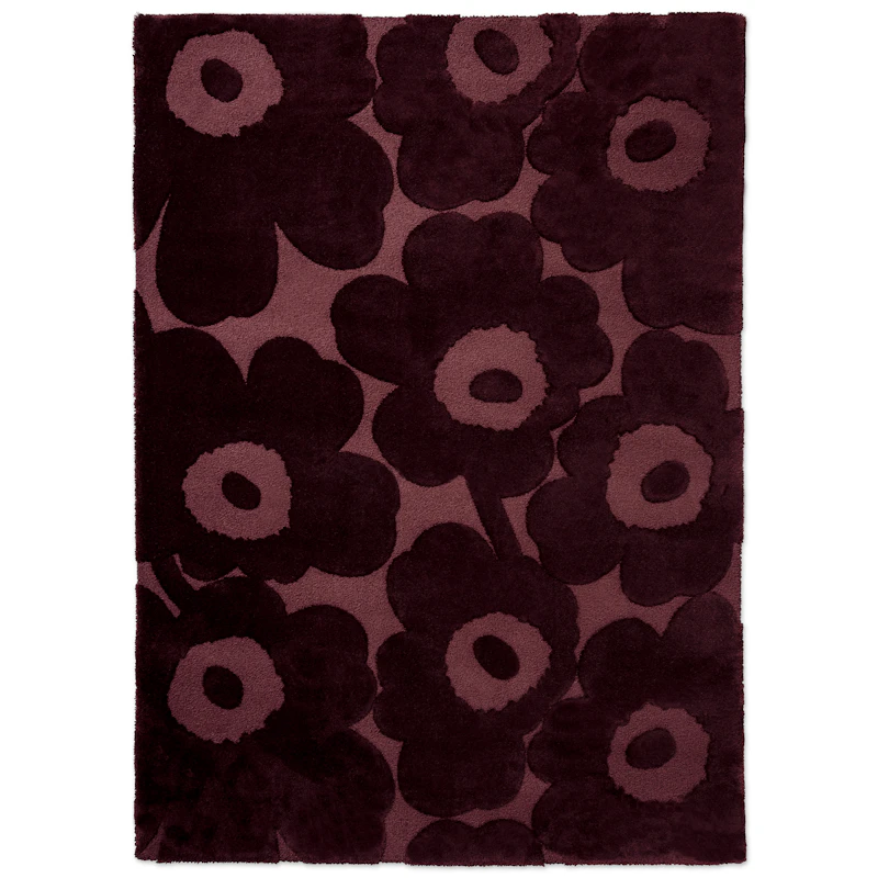 Unikko Ullmatta 200x300 cm, Burgundy
