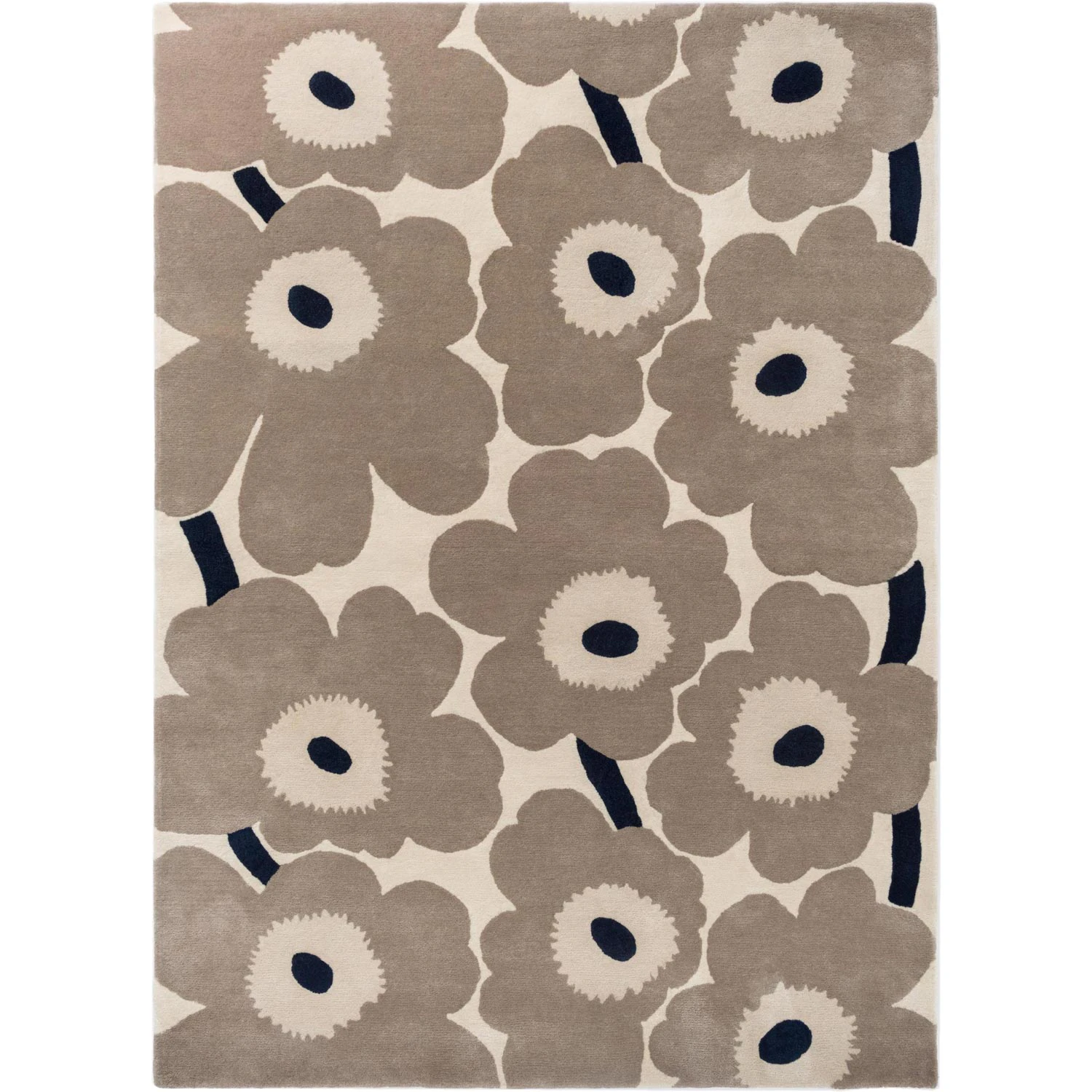 Marimekko Unikko Matta 170x240 Cm - Mönstrade mattor Nyzeeländsk Ull Greige