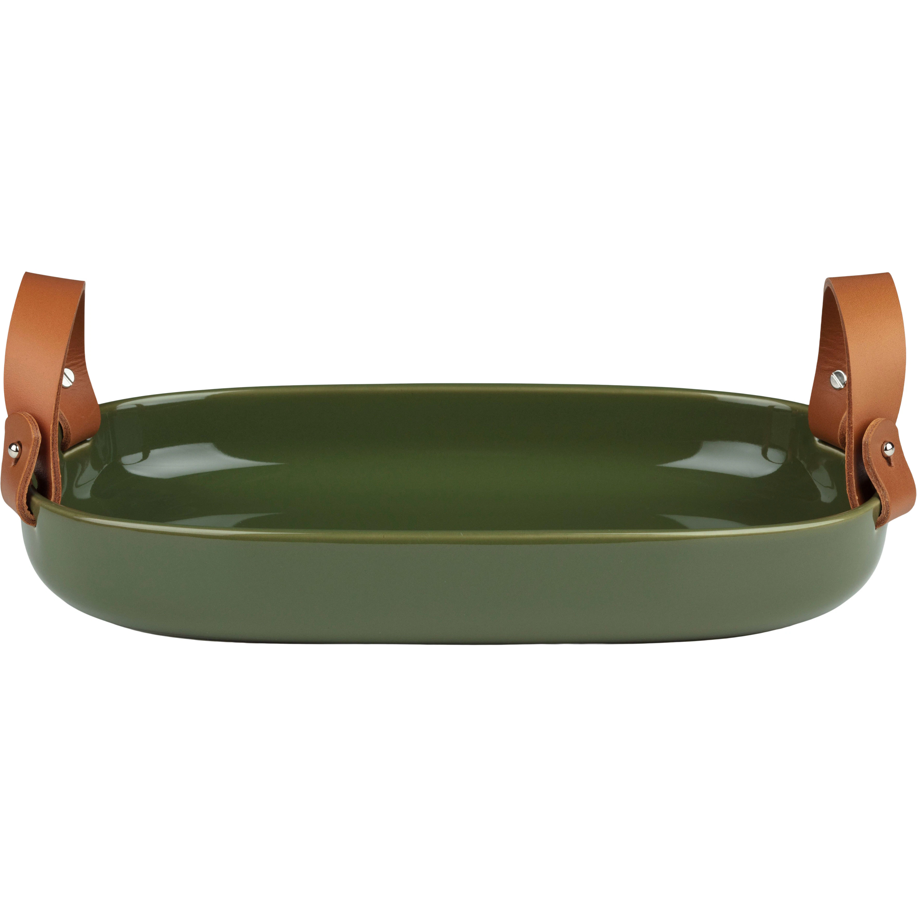 Marimekko Oiva Iso Koppa Serveringsfat 23x32 Cm - Serveringssk&aring;lar Stengods Gr&ouml;n