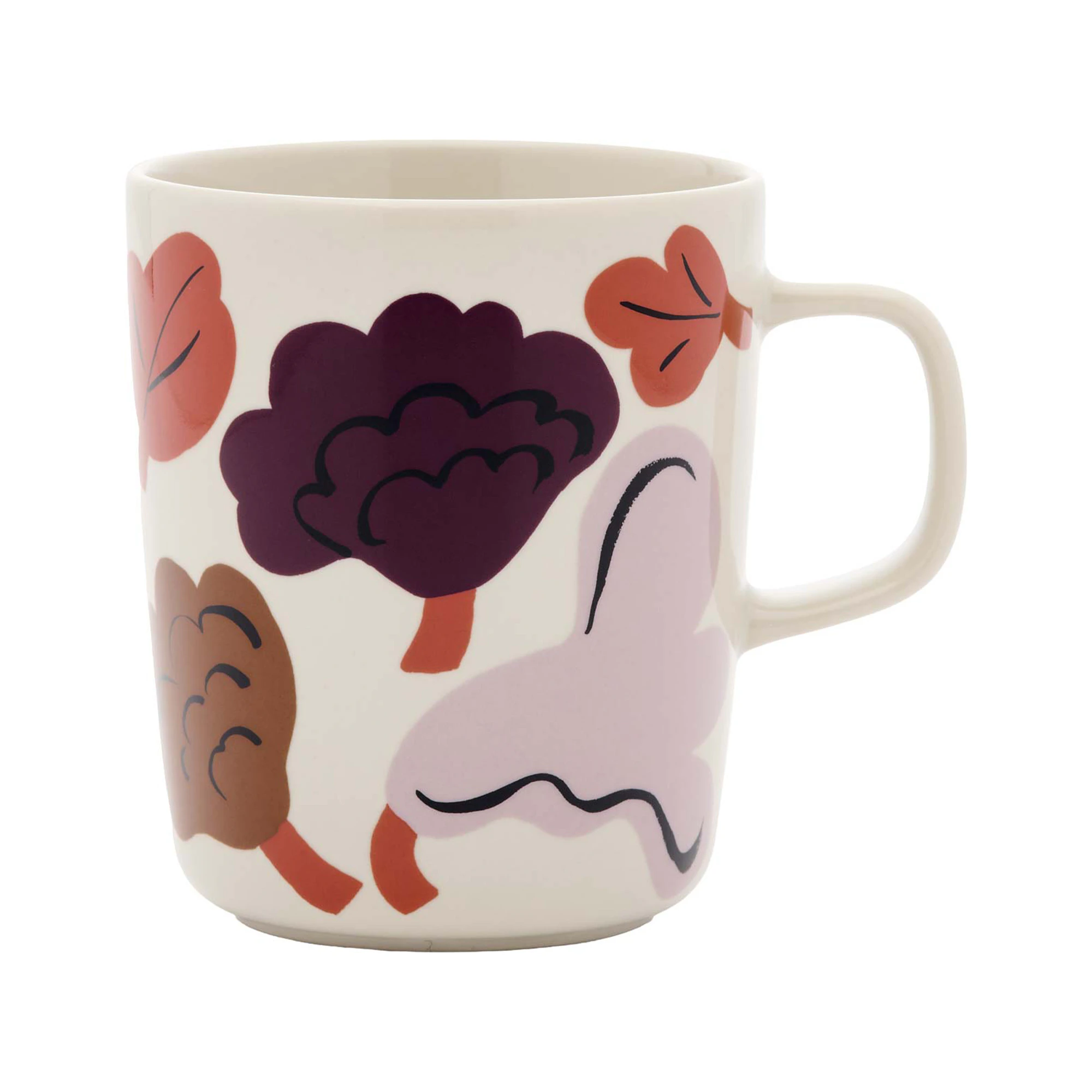 Marimekko Oiva/kukasta Kukkaan Kaffekopp 25 Cl Plommon / / Terrakotta - Kaffekoppar Stengods Brons
