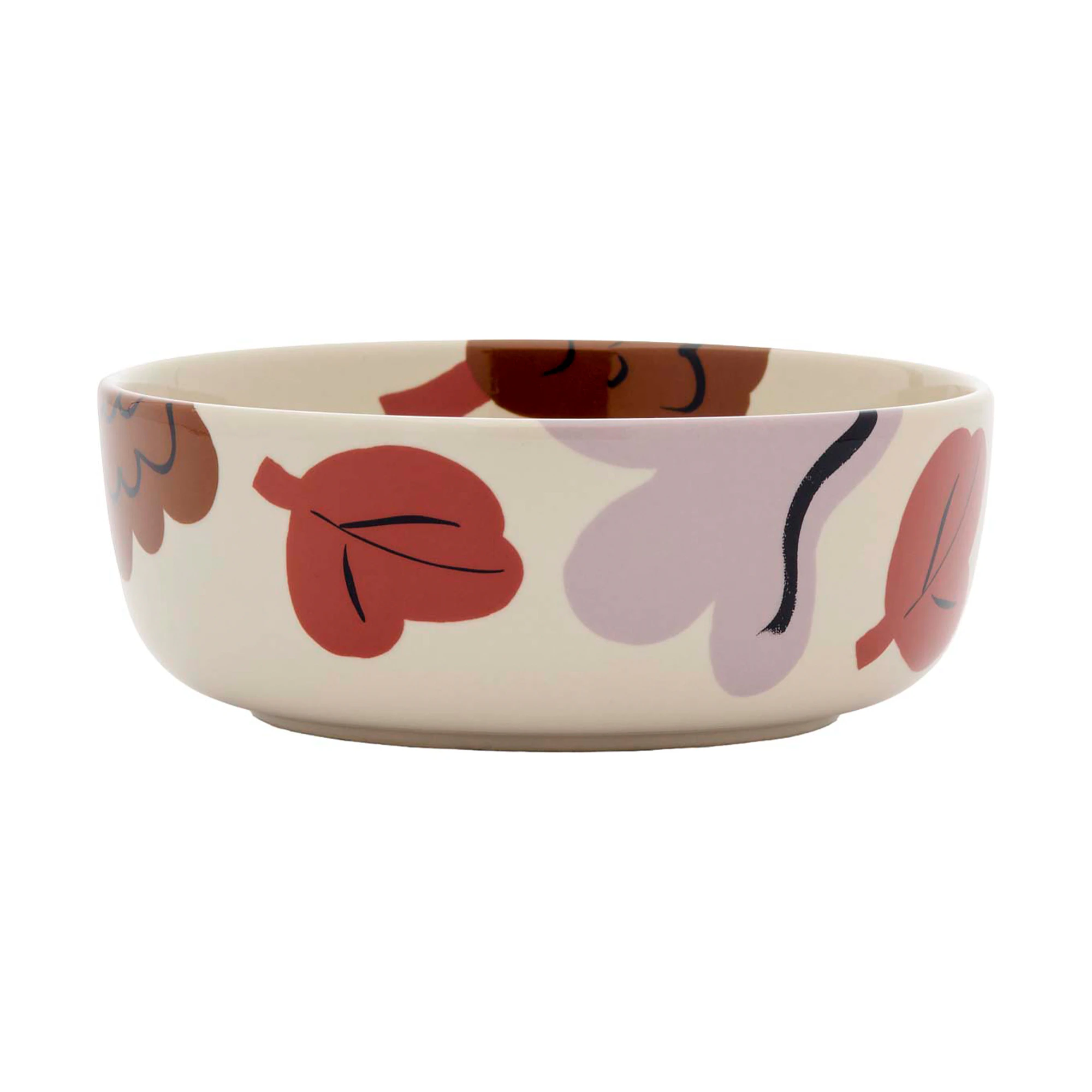 Marimekko Kukasta Kukkaan skål Stoneware-plum-bronze-terracotta, 40 cl