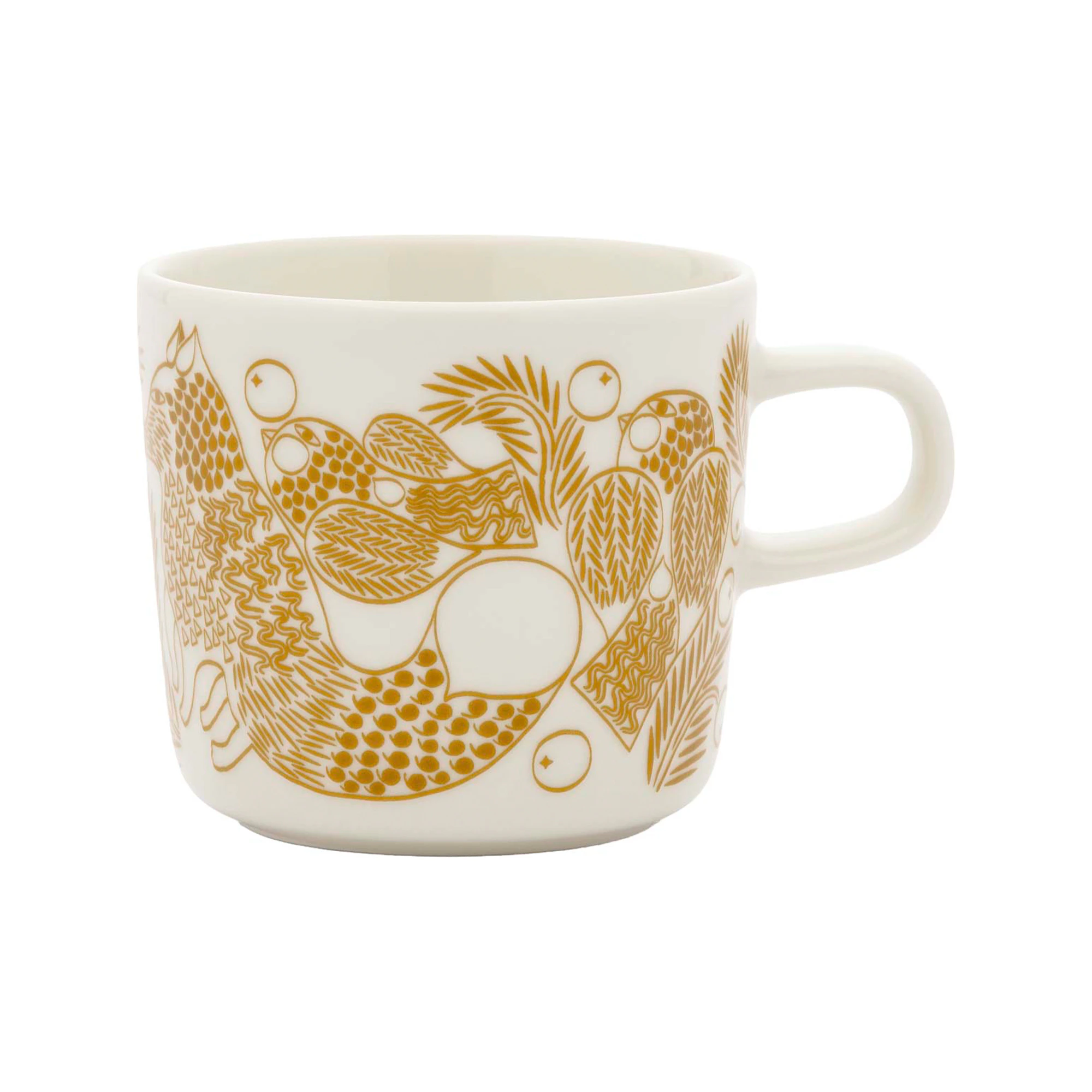 Marimekko Oiva/piirto Ketunmarja Kaffekopp 20 Cl / Bronze Brown - Kaffekoppar Stengods Vit