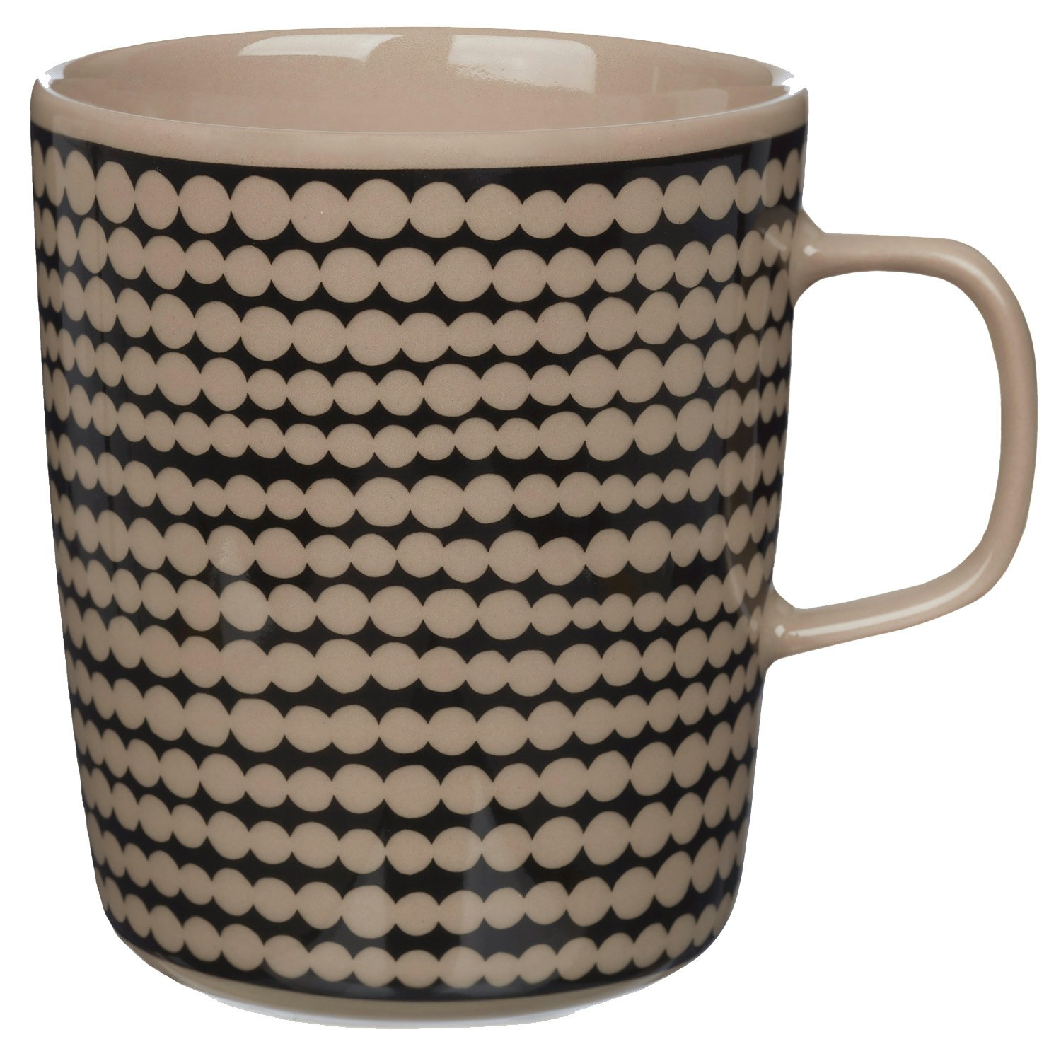 marimekko oiva/siirtolapuutarha mugg 25 cl /terra - stengods svart