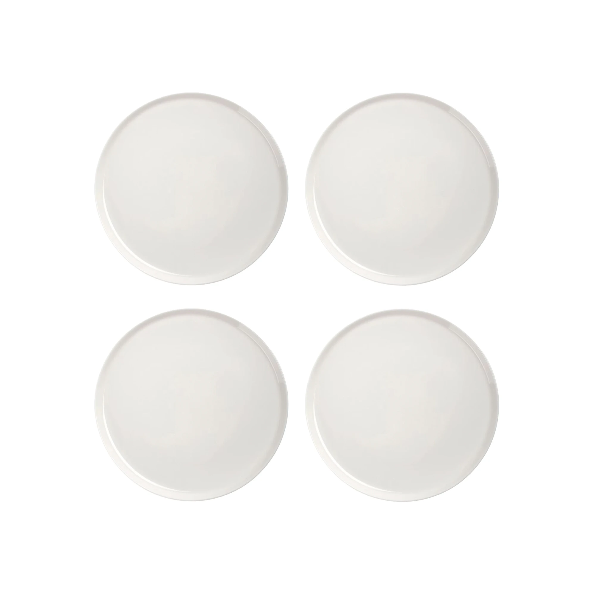 Marimekko Oiva Assiett 20 Cm 4-pack - Stengods Vit