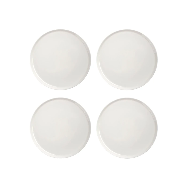Oiva Assiett 20 cm 4-pack, Vit