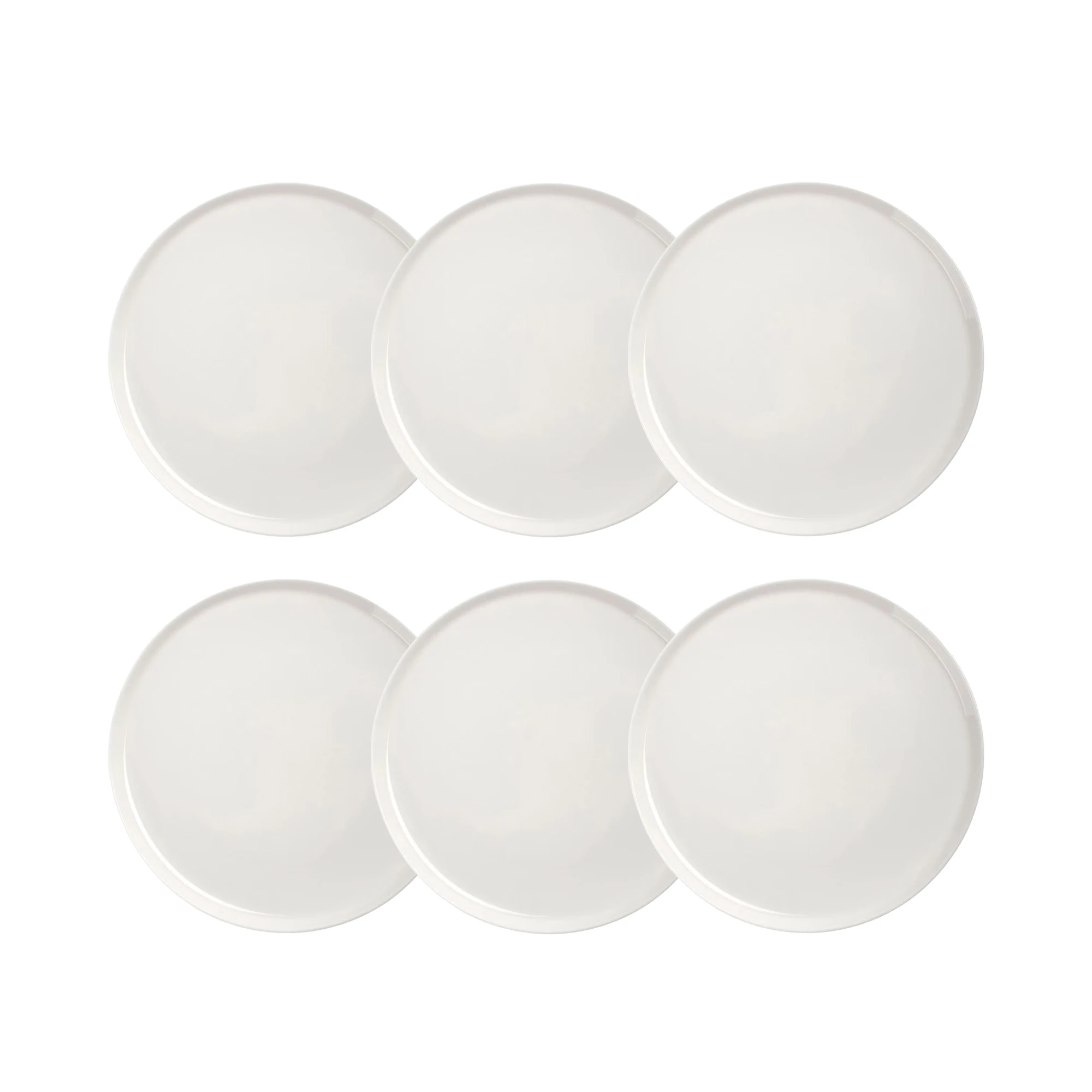 Marimekko Oiva Assiett 20 Cm 6-pack - Stengods Vit