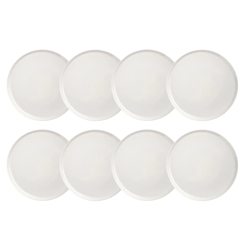 Oiva Assiett 20 cm 8-pack, Vit