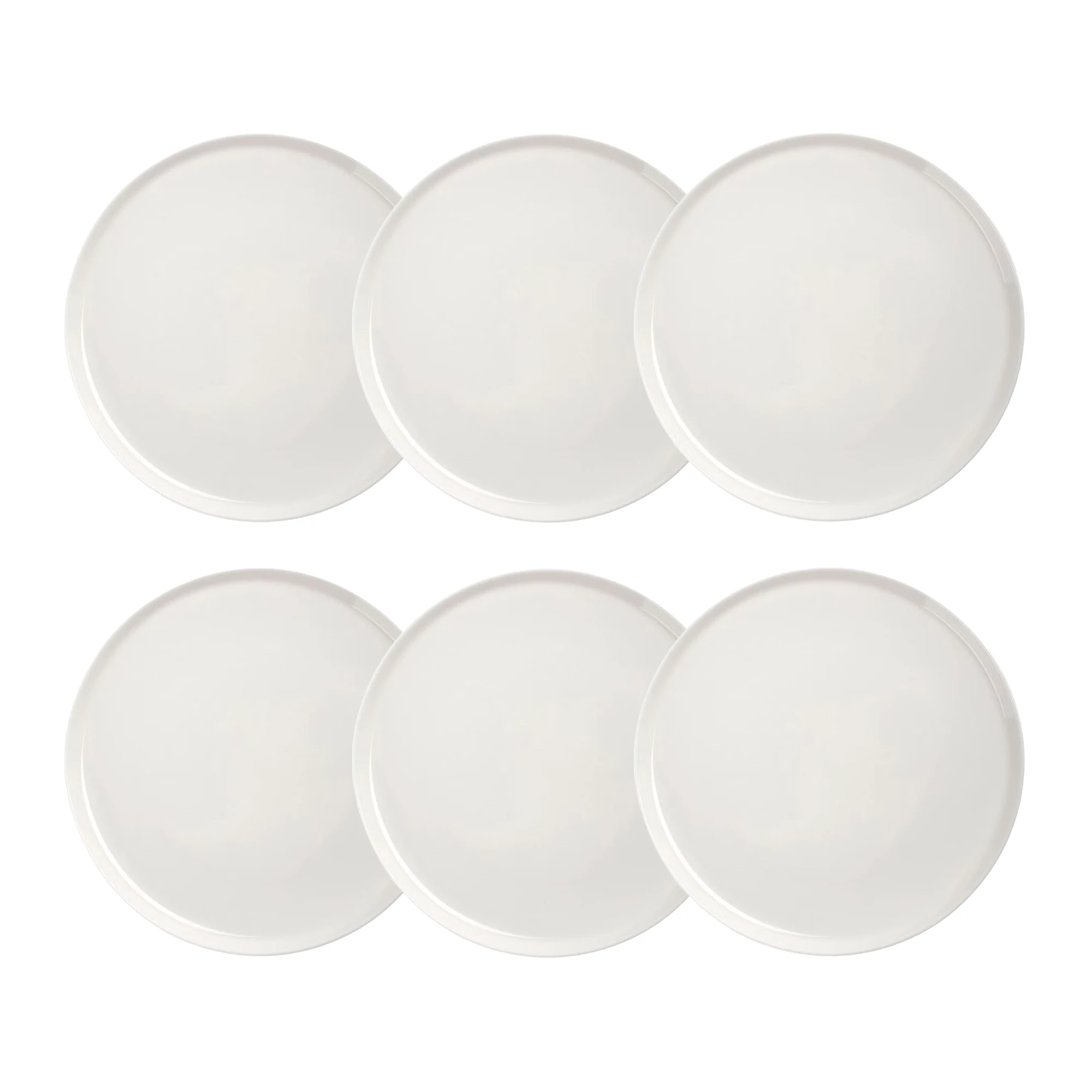 Marimekko Oiva Tallrik 25 Cm 6-pack - Stengods Vit