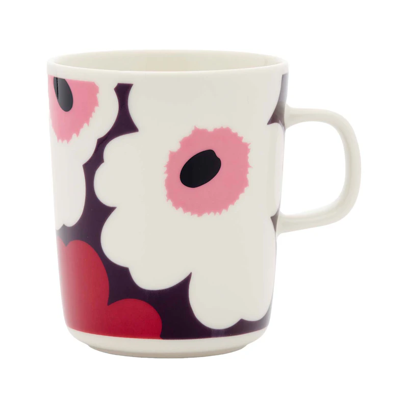 Oiva/Unikko Kaffekopp 25 cl, Plommon / Cranberry / Rosa