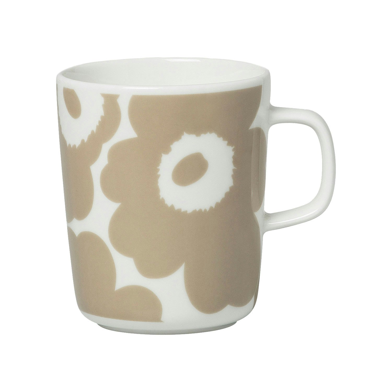 marimekko oiva/unikko mugg 25 cl beige / - stengods vit