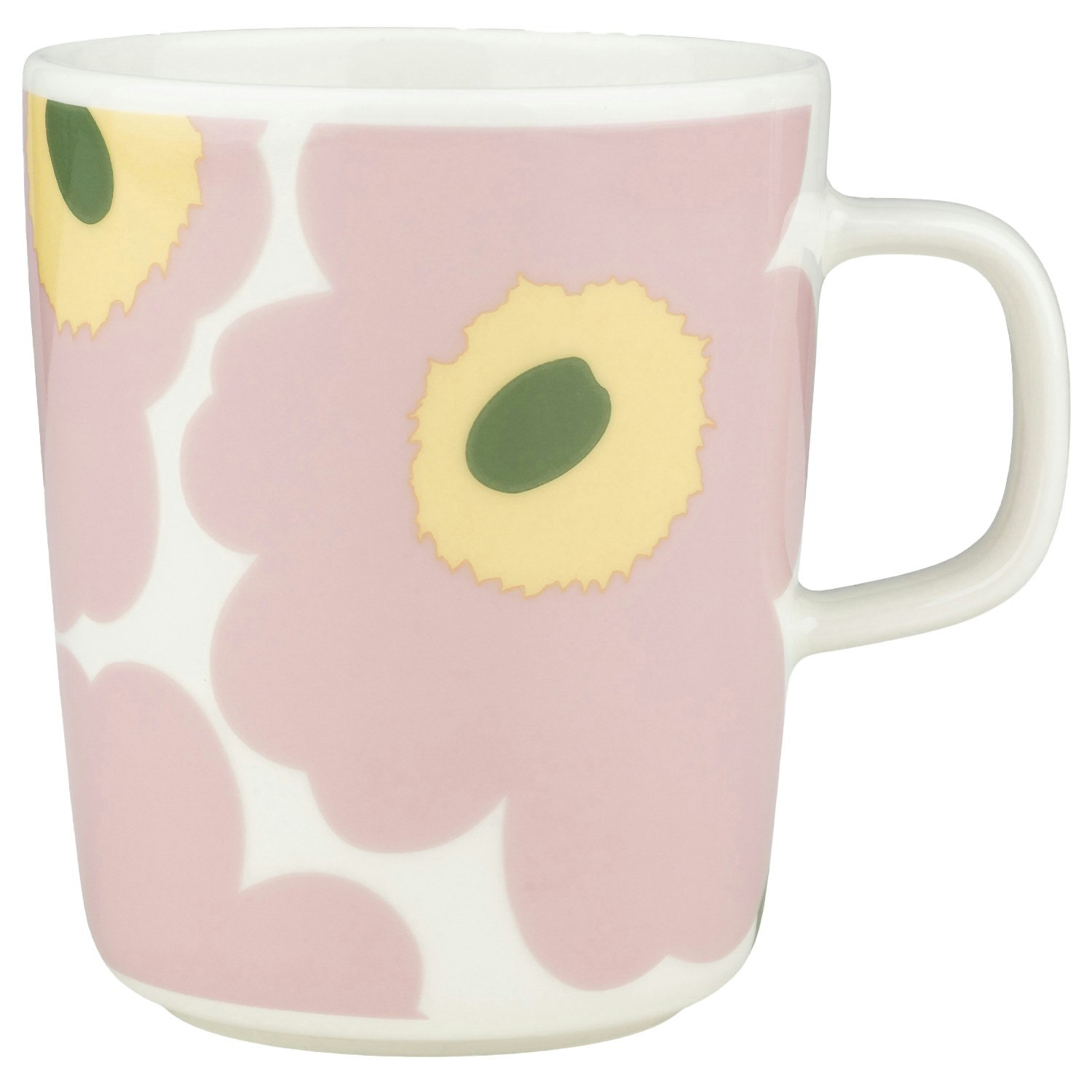 Marimekko Oiva/unikko Mugg 25 Cl - Kaffekoppar Stengods Rosa