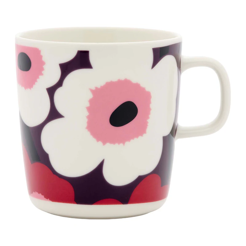 Oiva/Unikko Mugg 40 cl, Plommon / Cranberry / Rosa