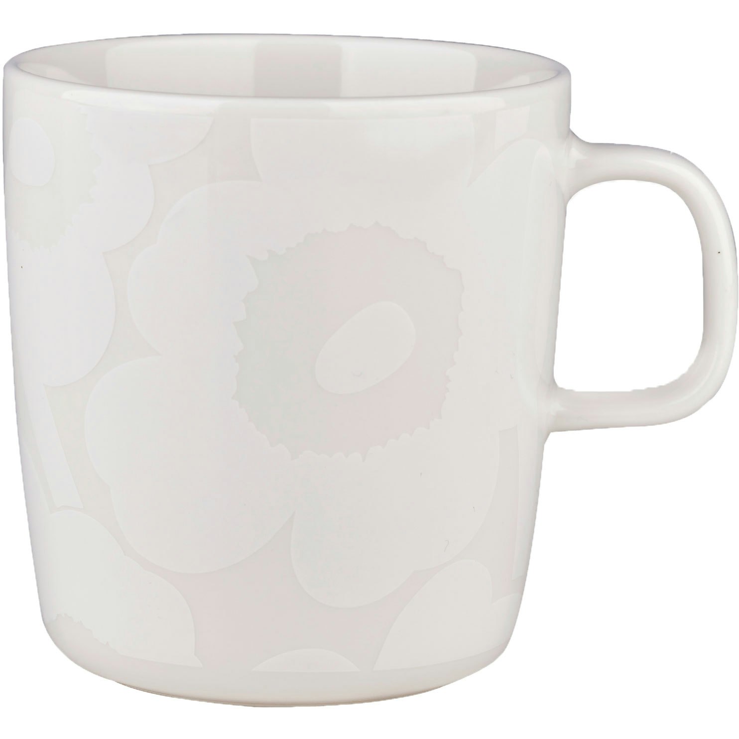 marimekko oiva/unikko mugg 40 cl - stengods vit
