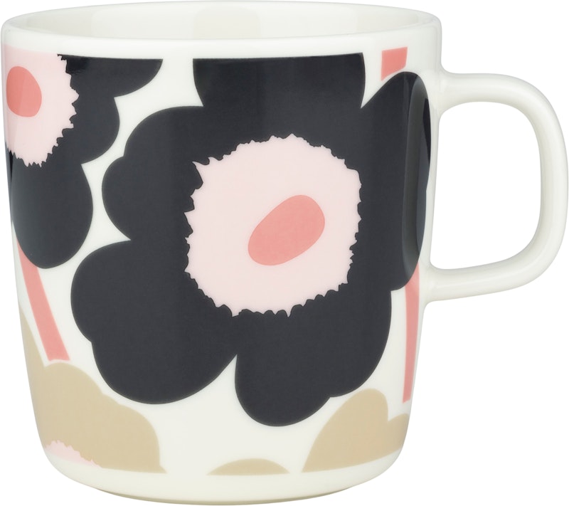 Oiva/Unikko Mugg 40 cl, Rosa / Sand / Charcoal