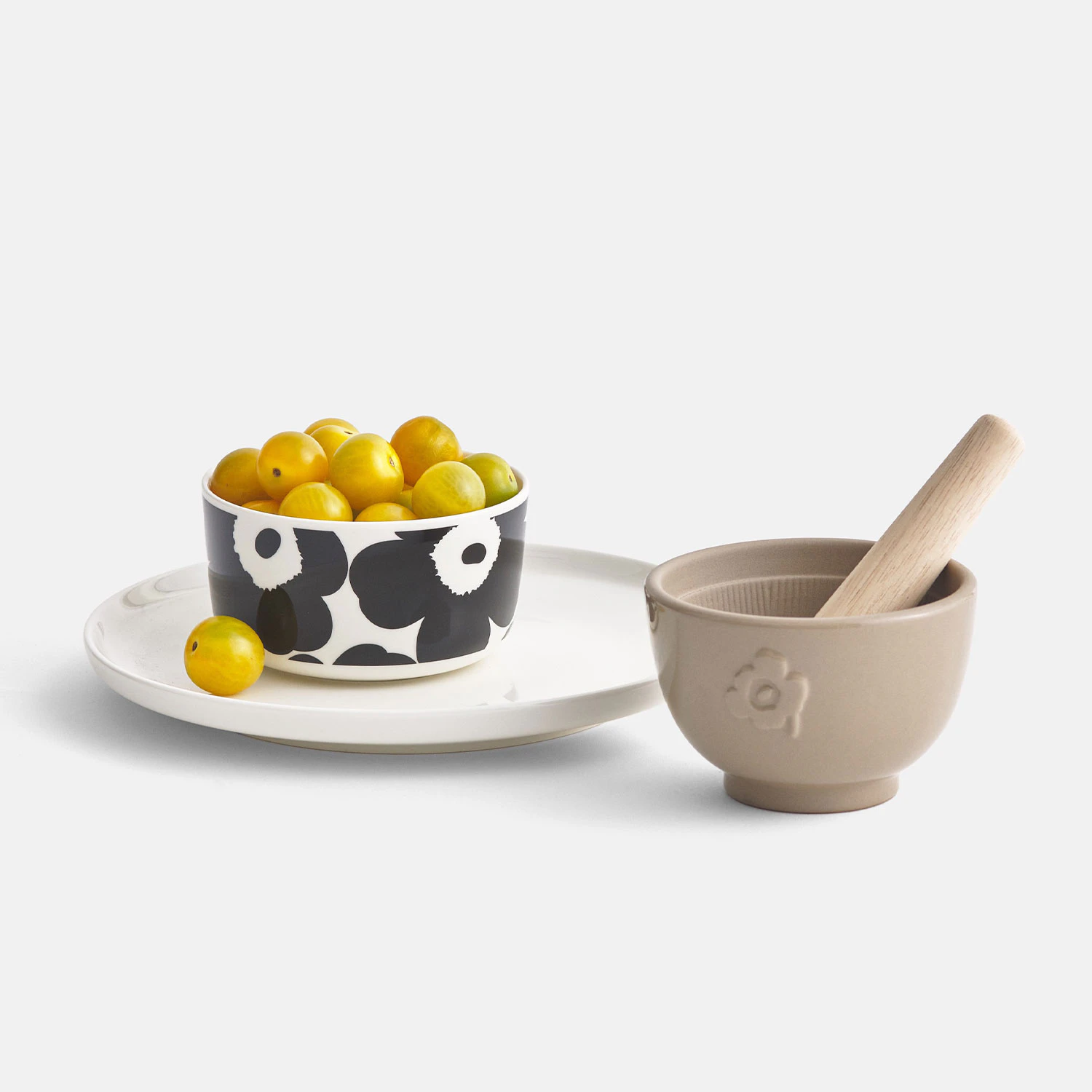 Marimekko Oiva/unikko Skål / Vit, svart från Marimekko, bild 3