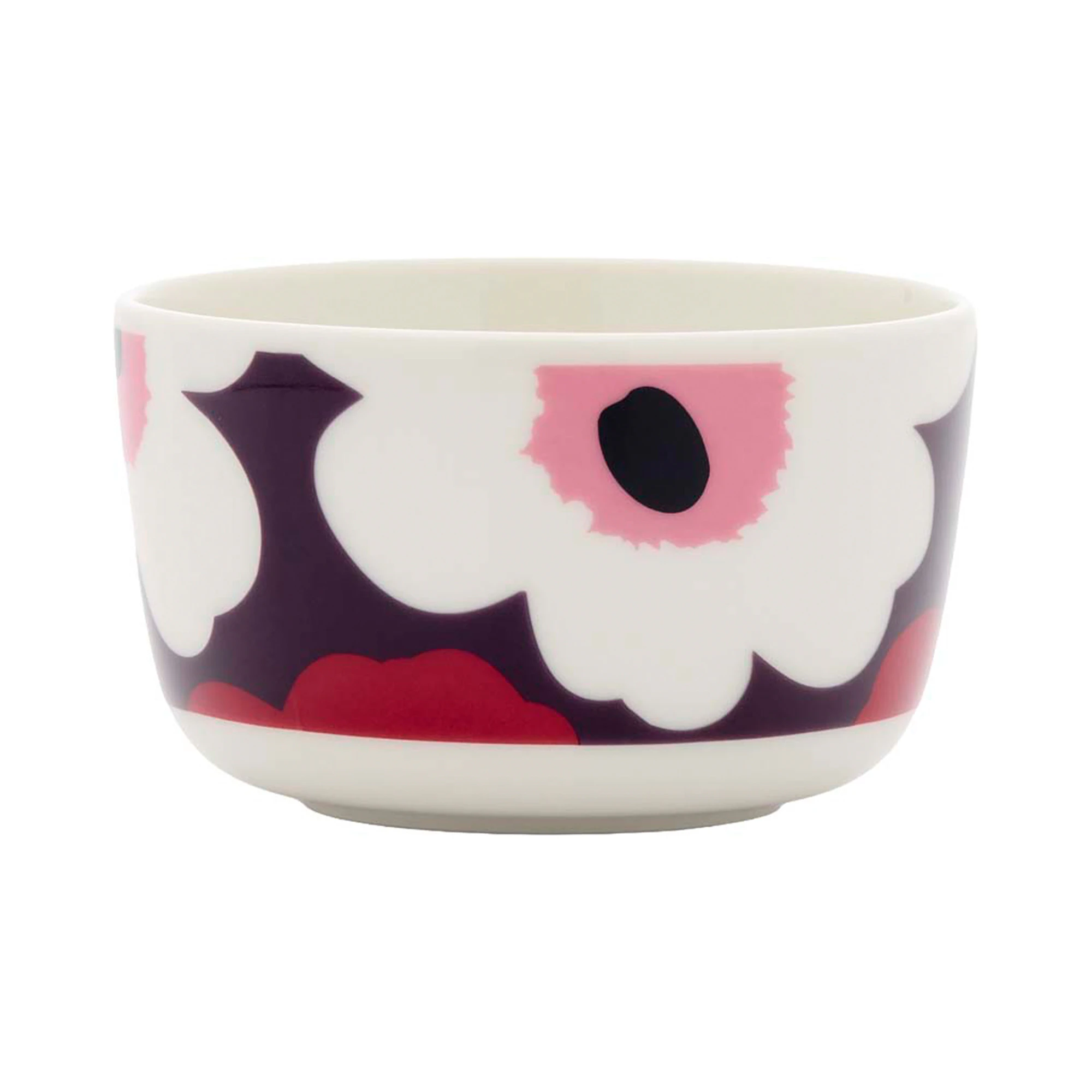 Marimekko Unikko skål 2,5 dl White-plum-cranberry-pink