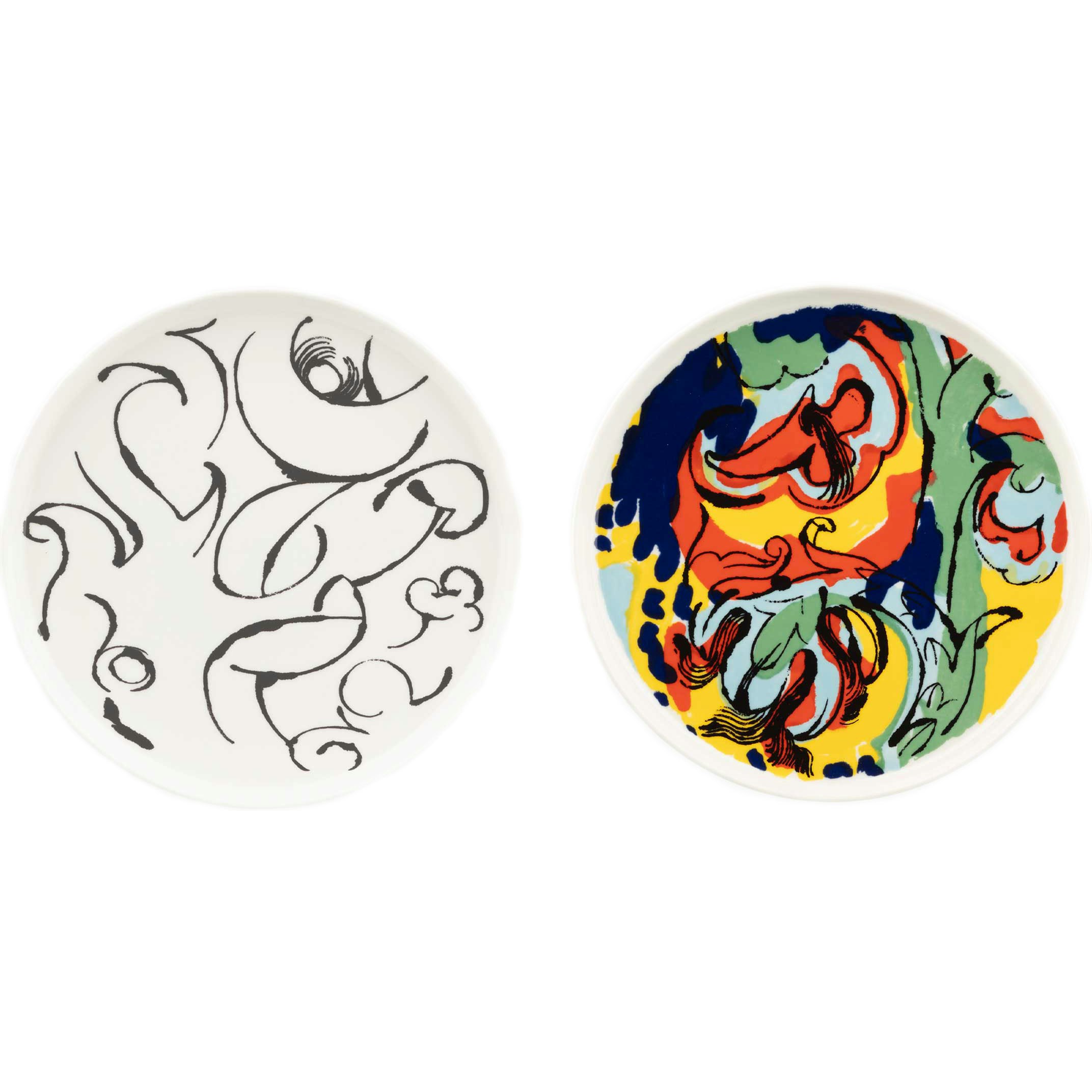 marimekko oiva / vildstjälk & kraftmo tallrik 25 cm - stengods svart