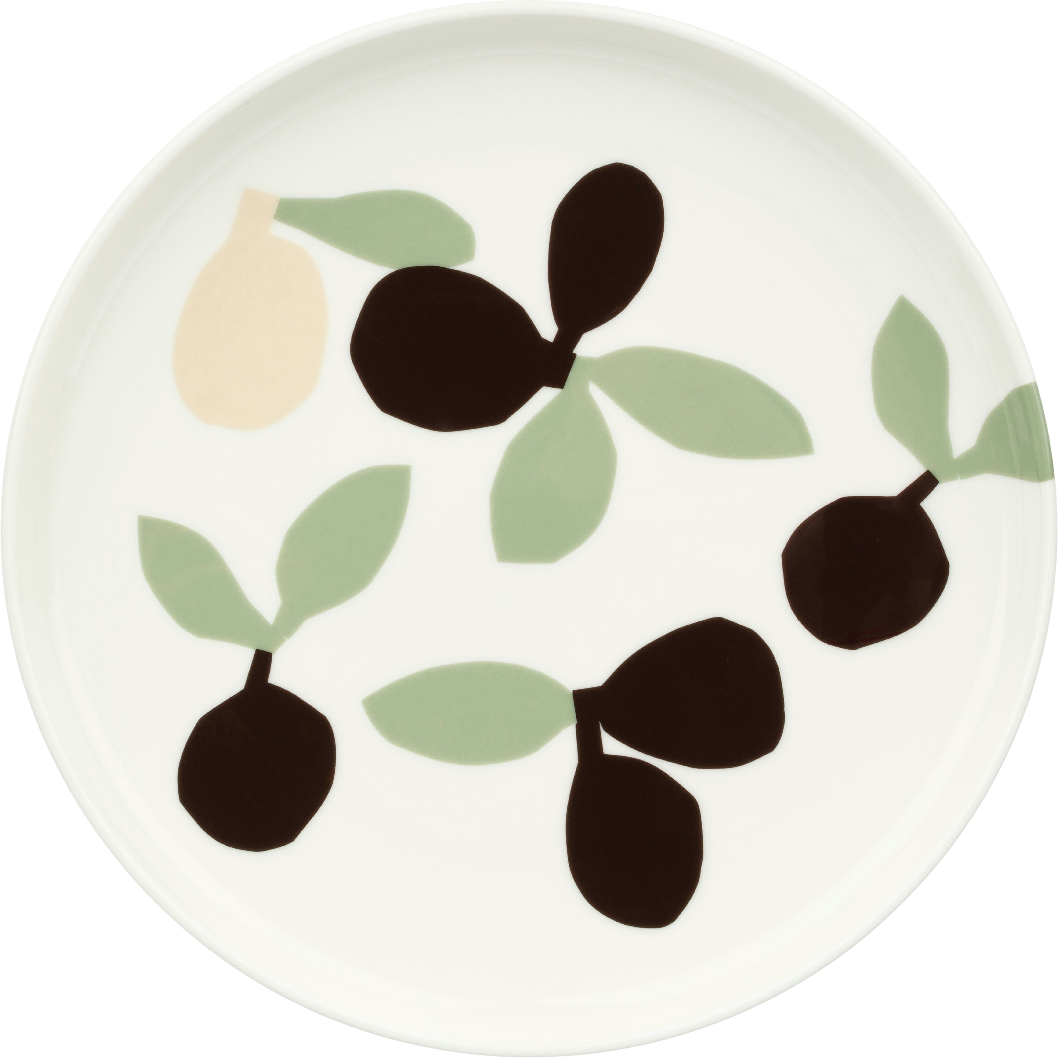 marimekko omppo tallrik 20 cm - stengods brun