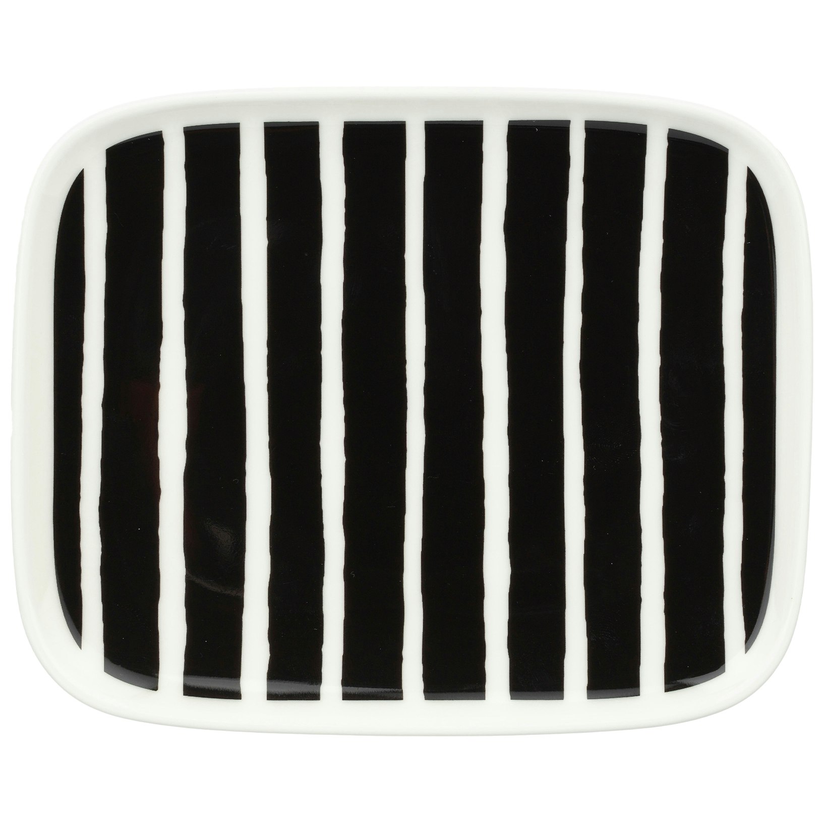 Marimekko Piccolo Assiett 12x15 Cm / Vit - Assietter Stengods Svart